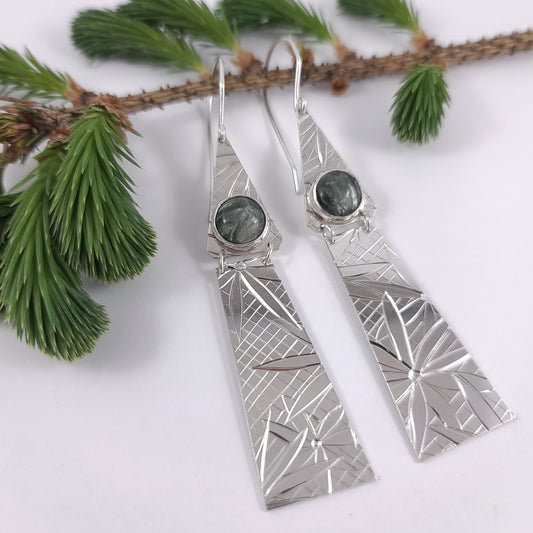 Sarah Thorneycroft Jewellery sterling silver earrings handcrafted in the Comox Valley BC